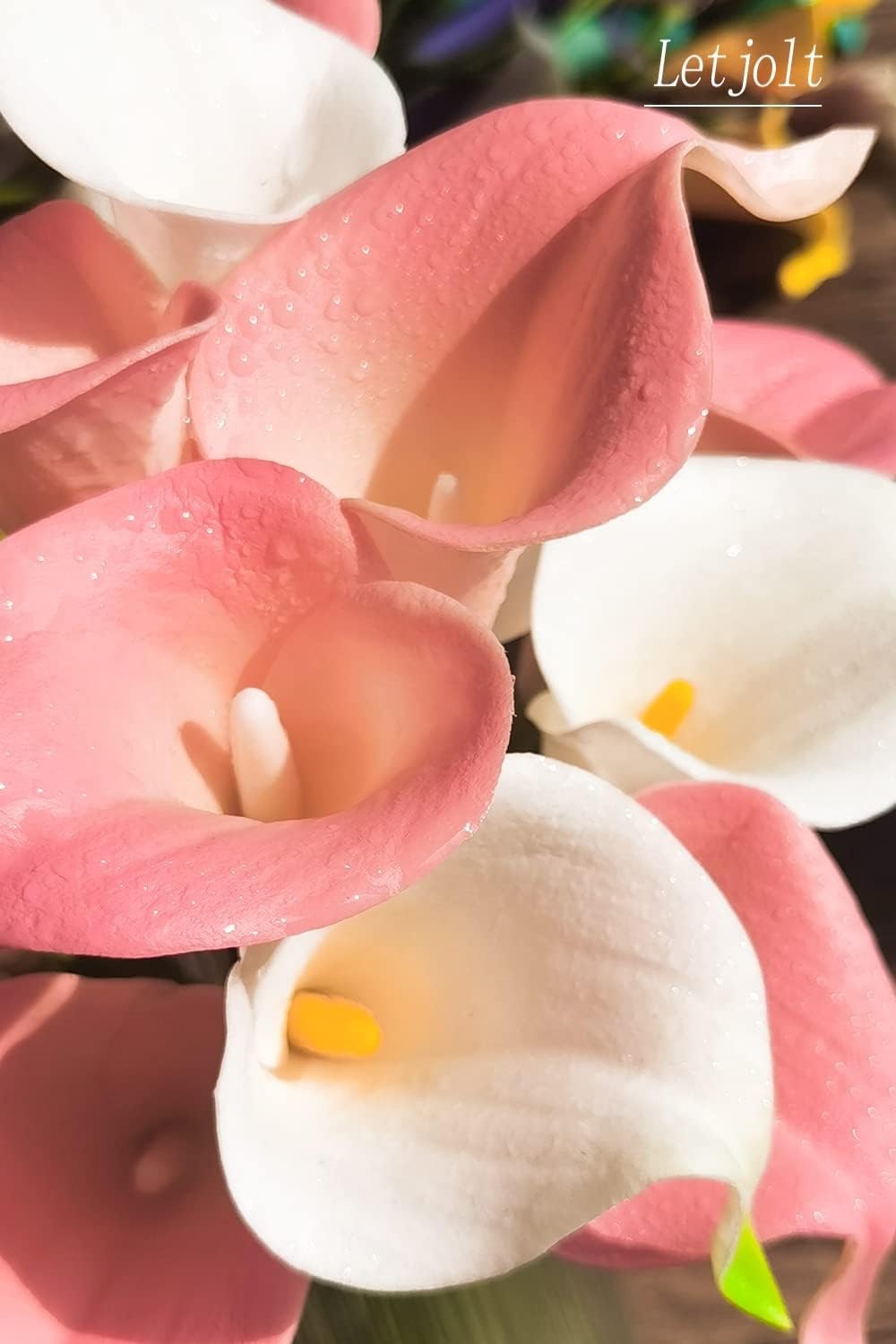 Artificial Calla Lily Flowers 12Pcs Light Pink Realistic Flower | Fake Flower…