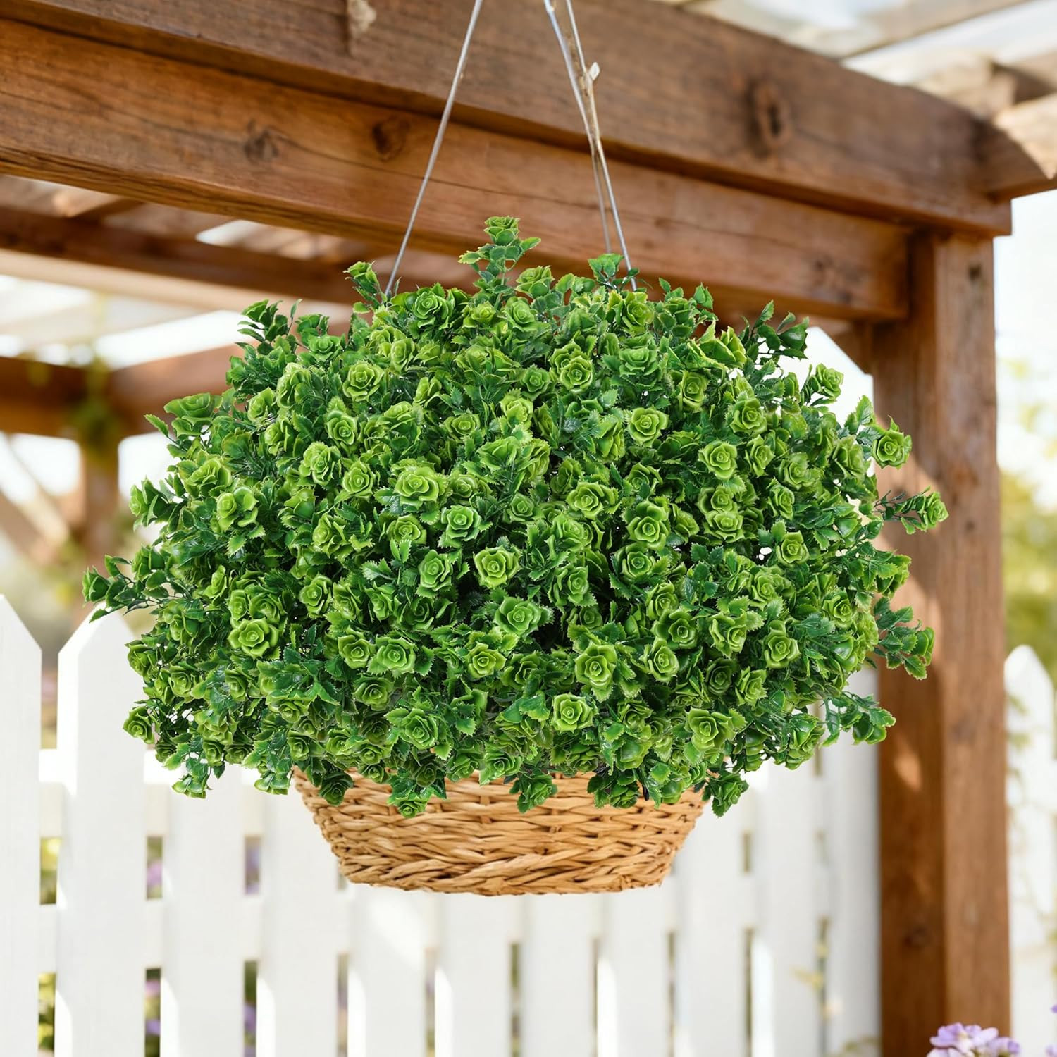 Artificial Fake Outdoor Plants for Spring Summer Decoration, 12 Bundles Fake Pla