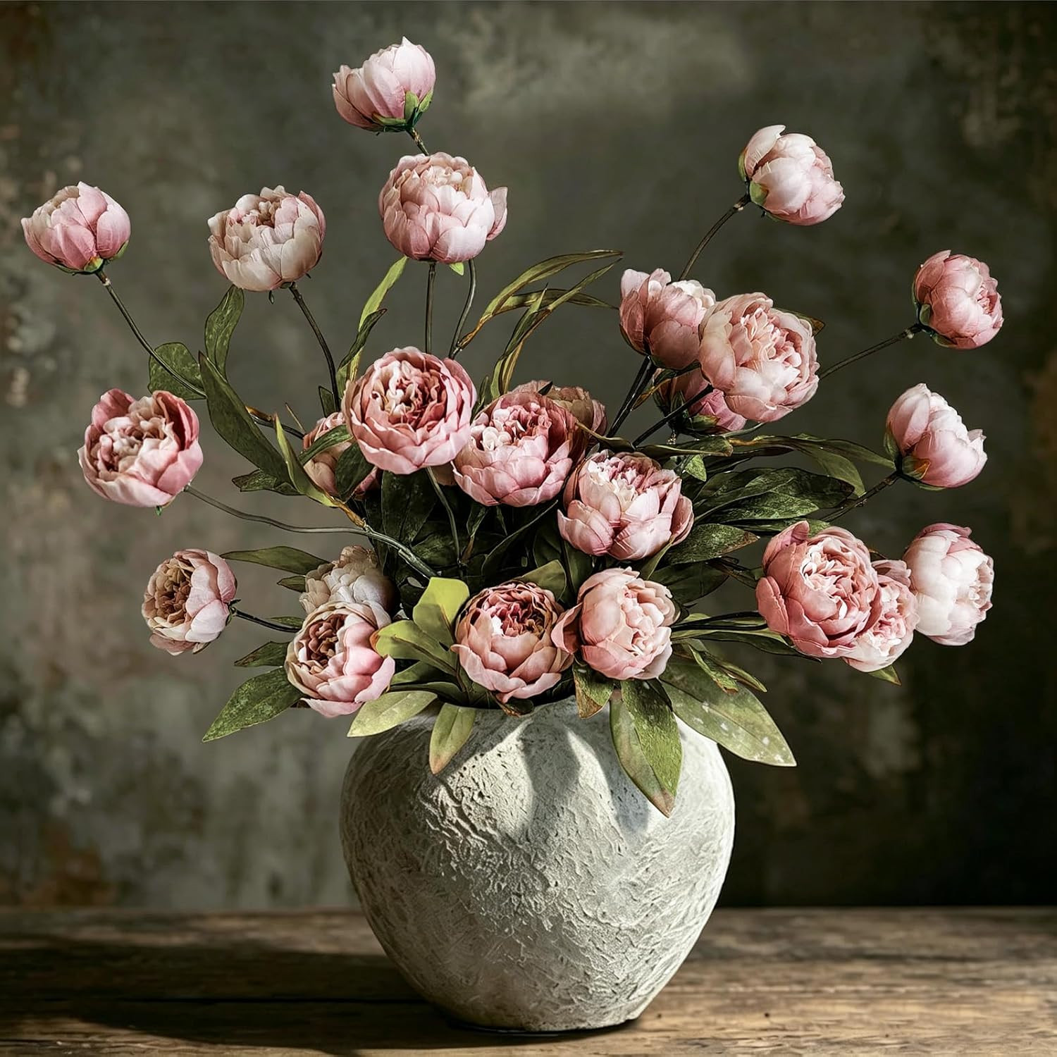 6Pcs Viral Peony Artificial Flowers for Vase，27In Real Touch Fake Flowers Branch