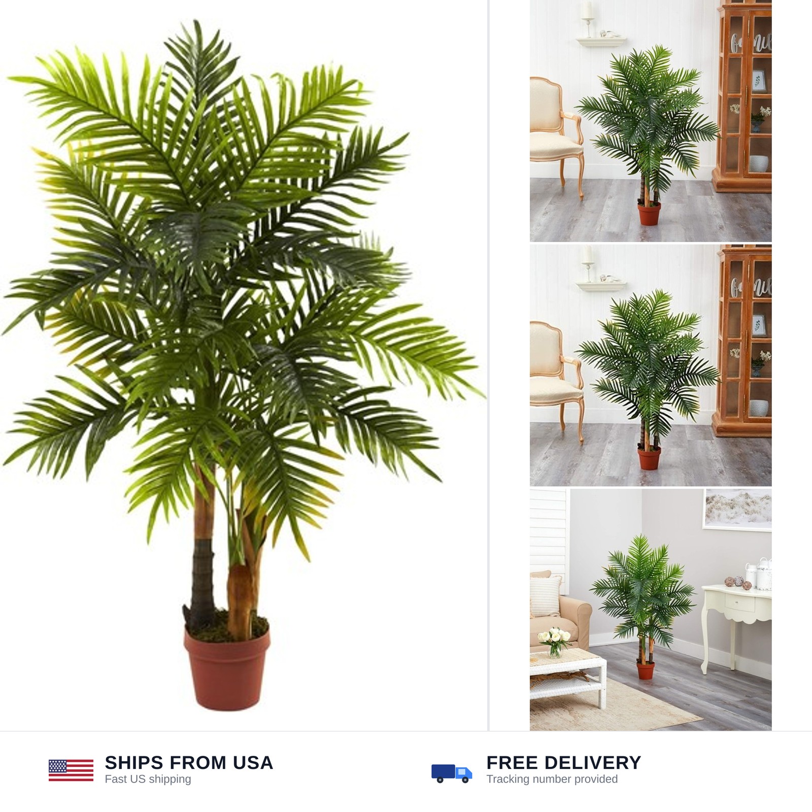 Nearly Natural 4ft. Areca Palm Tree (Real Touch)