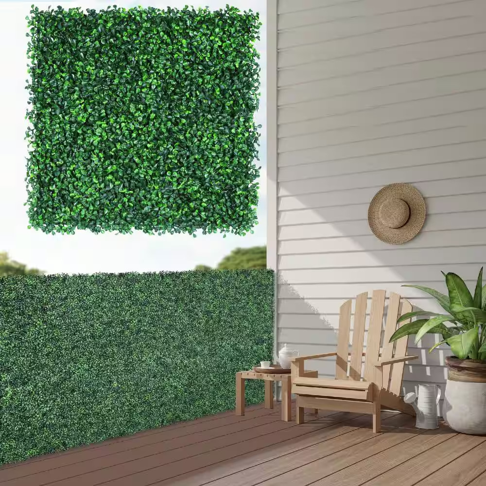 12 Pcs 20X20X1.6 Inch Artificial Boxwood Hedge Panels Faux Grass Wall Backdrop U
