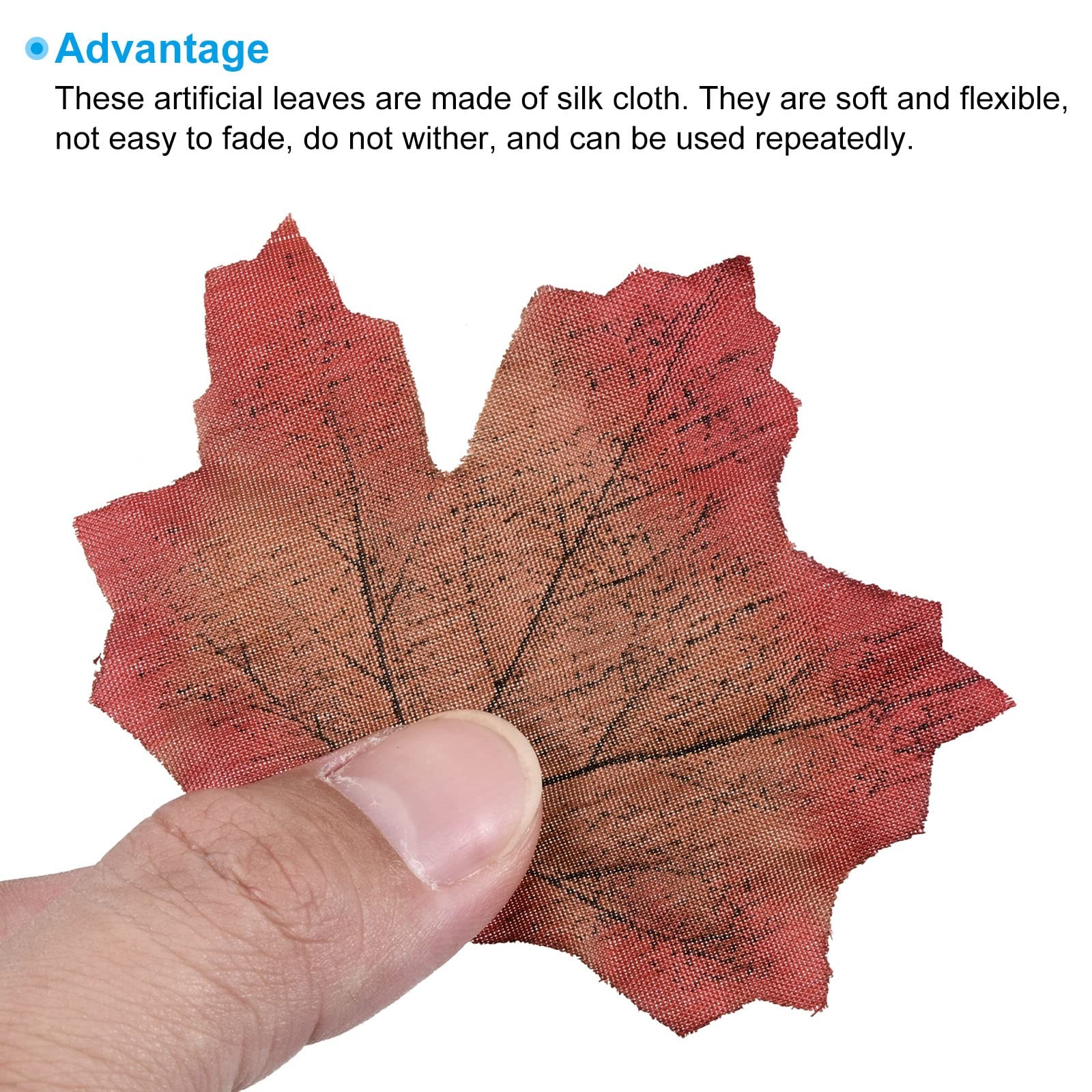 Artificial Leaves, 200 Pcs Mixed Fall Maple Autumn Fake Leaf for Wedding Part…