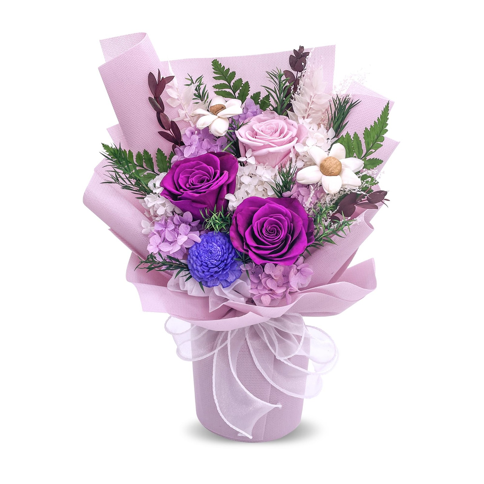 Preserved Rose Flowers Bouquet Gifts For Women Mom Grandma With Gift Box