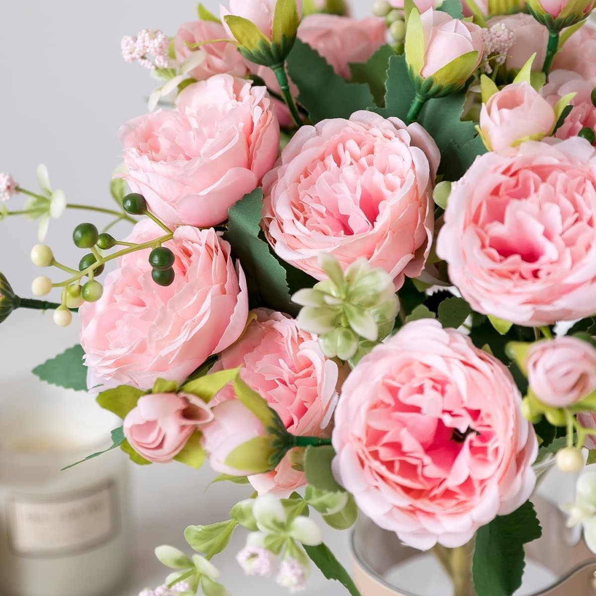 Artificial Peony Flowers 36 Heads Fake Bouquets Party & Celebration Decorations.