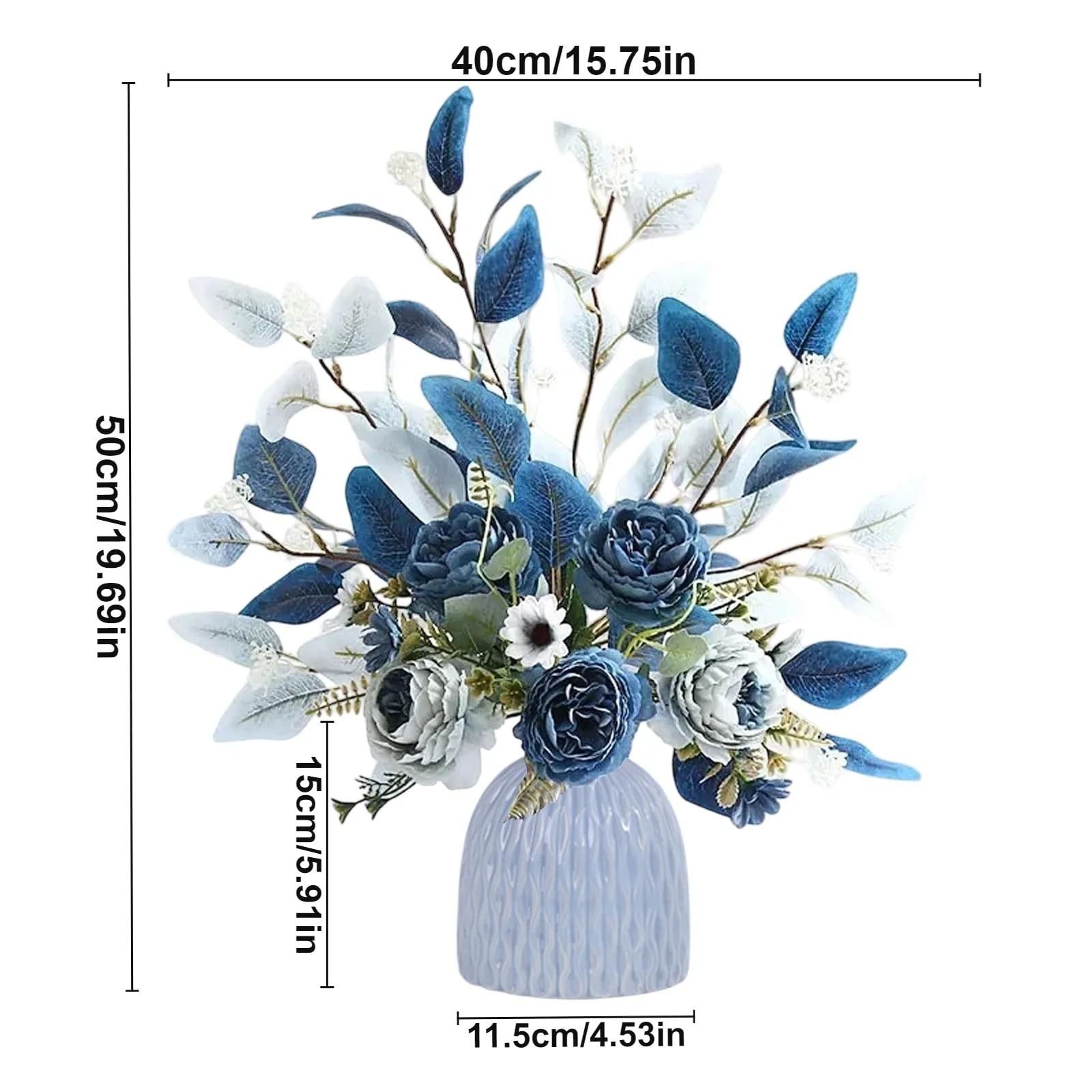 Artificial Flowers and Ceramic vases, Embroidered Flowers, Peony Bouquets, Ta…