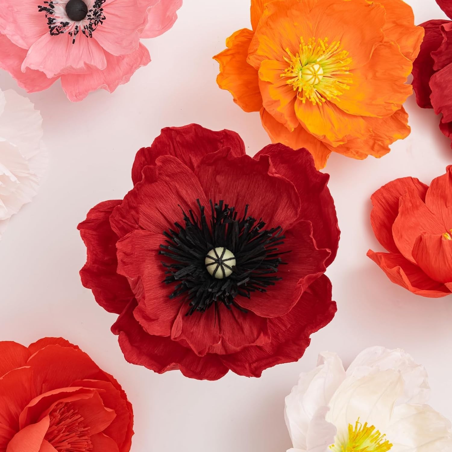 16″ 3D Paper Flower Decoration for Wall, Giant Large Handcrafted Paper Flower…