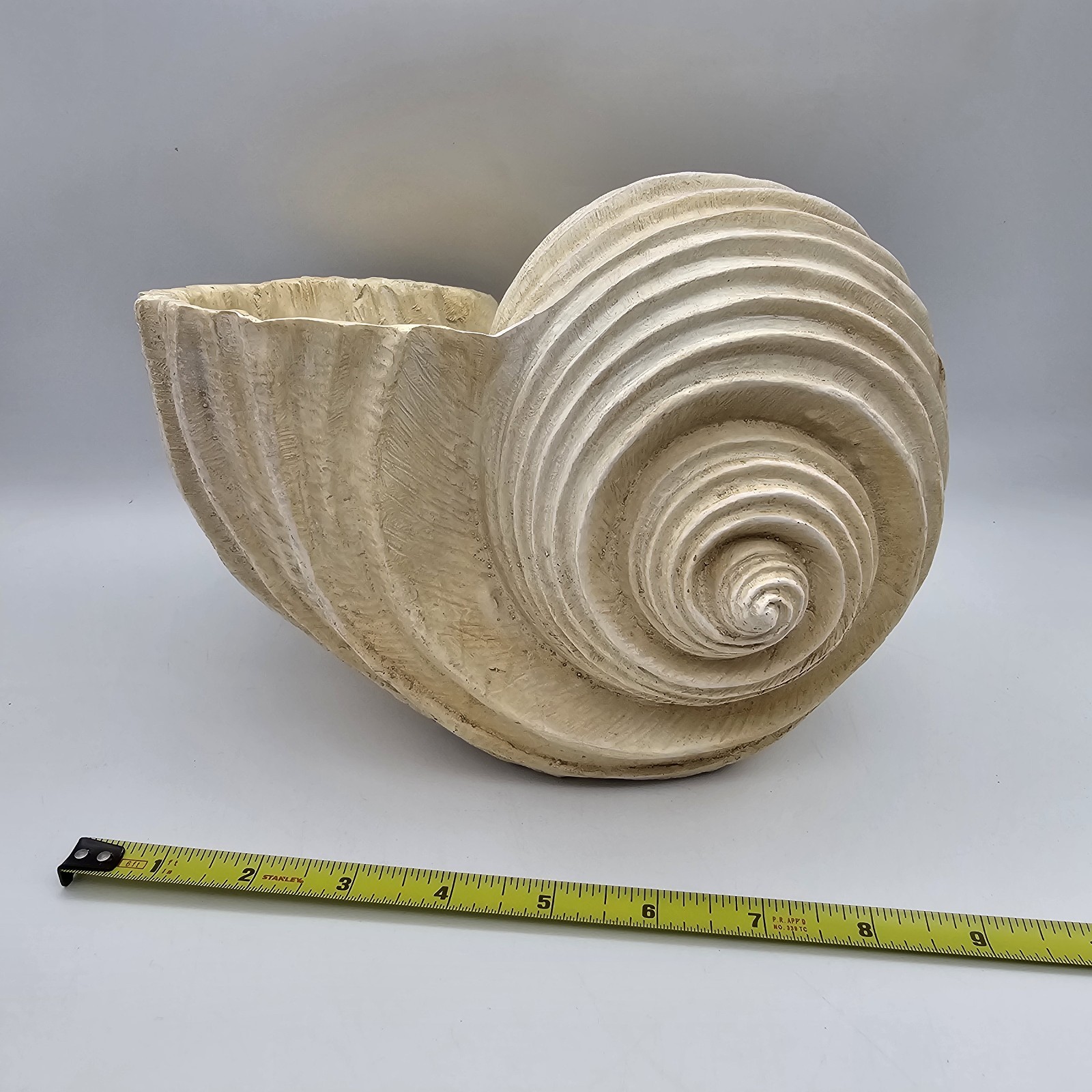 White Cream Decorative Faux Shell Planter Vase