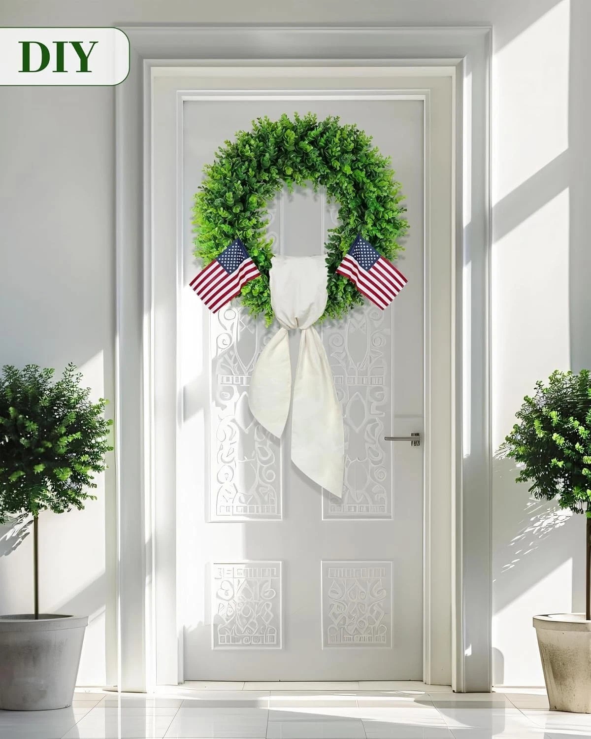 Elegant 20” Boxwood Wreath – Versatile Indoor/Outdoor Seasonal Decor