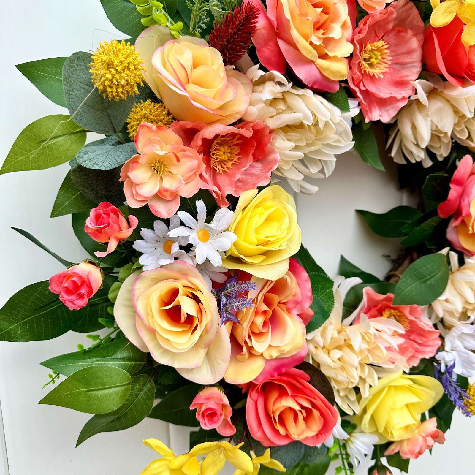Rose, Chrysanthemum, Grandiflorum, and Peony Wreath