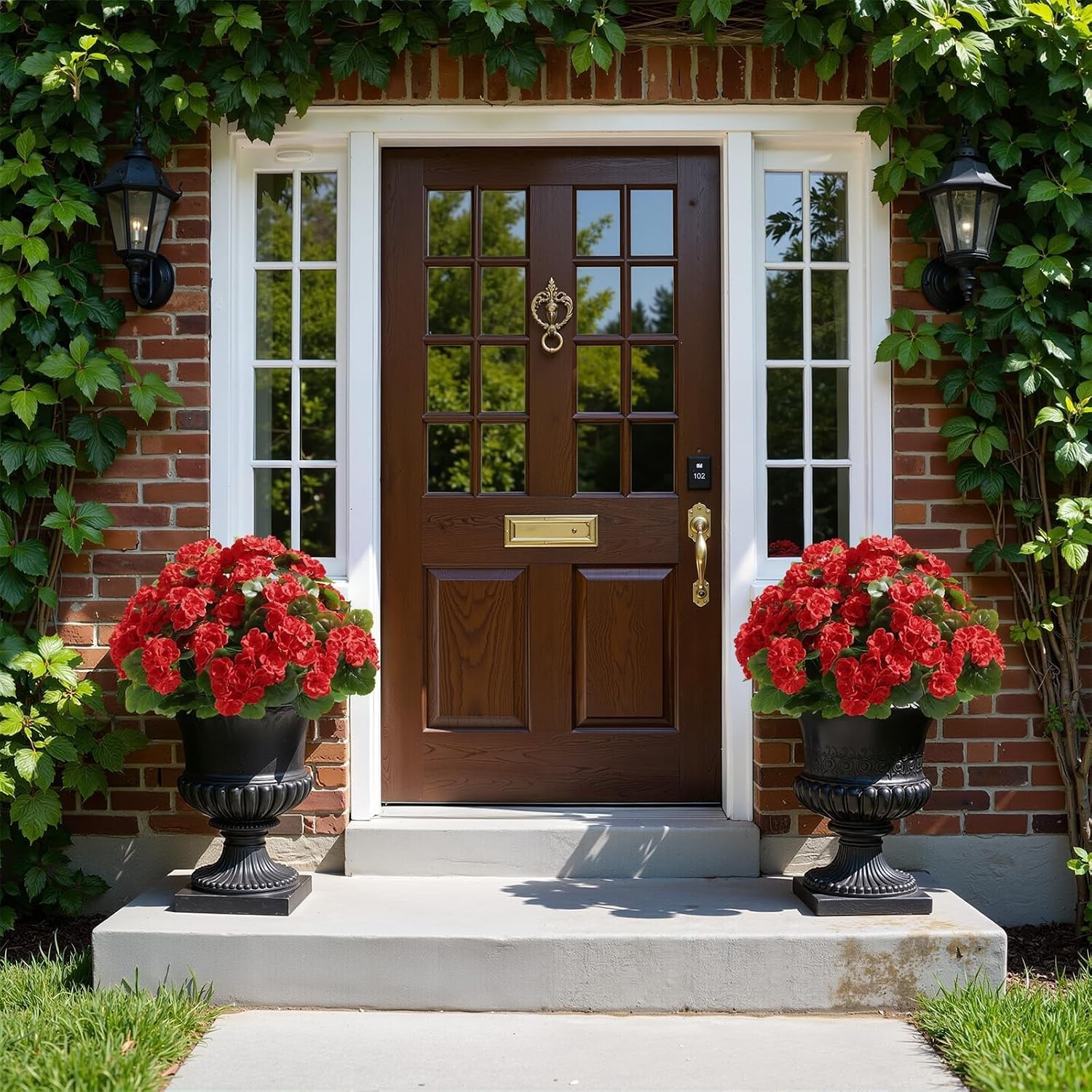 Charming 8 Bundles of Faux Geraniums – Indoor & Outdoor Spring Decor Must-Have