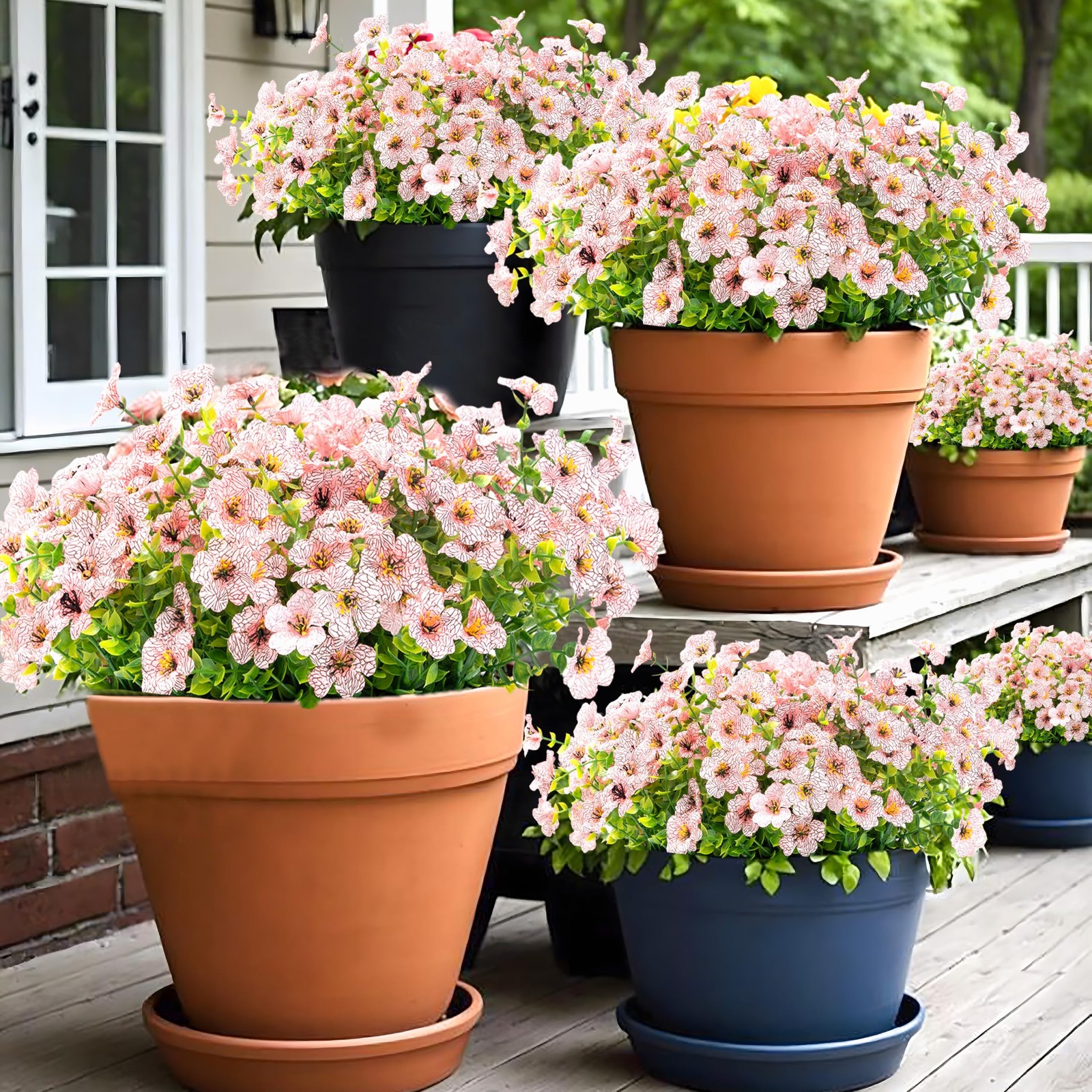 Artificial Flowers for Outdoor Indoor Garden Home Decoration, Faux Flower Dai…