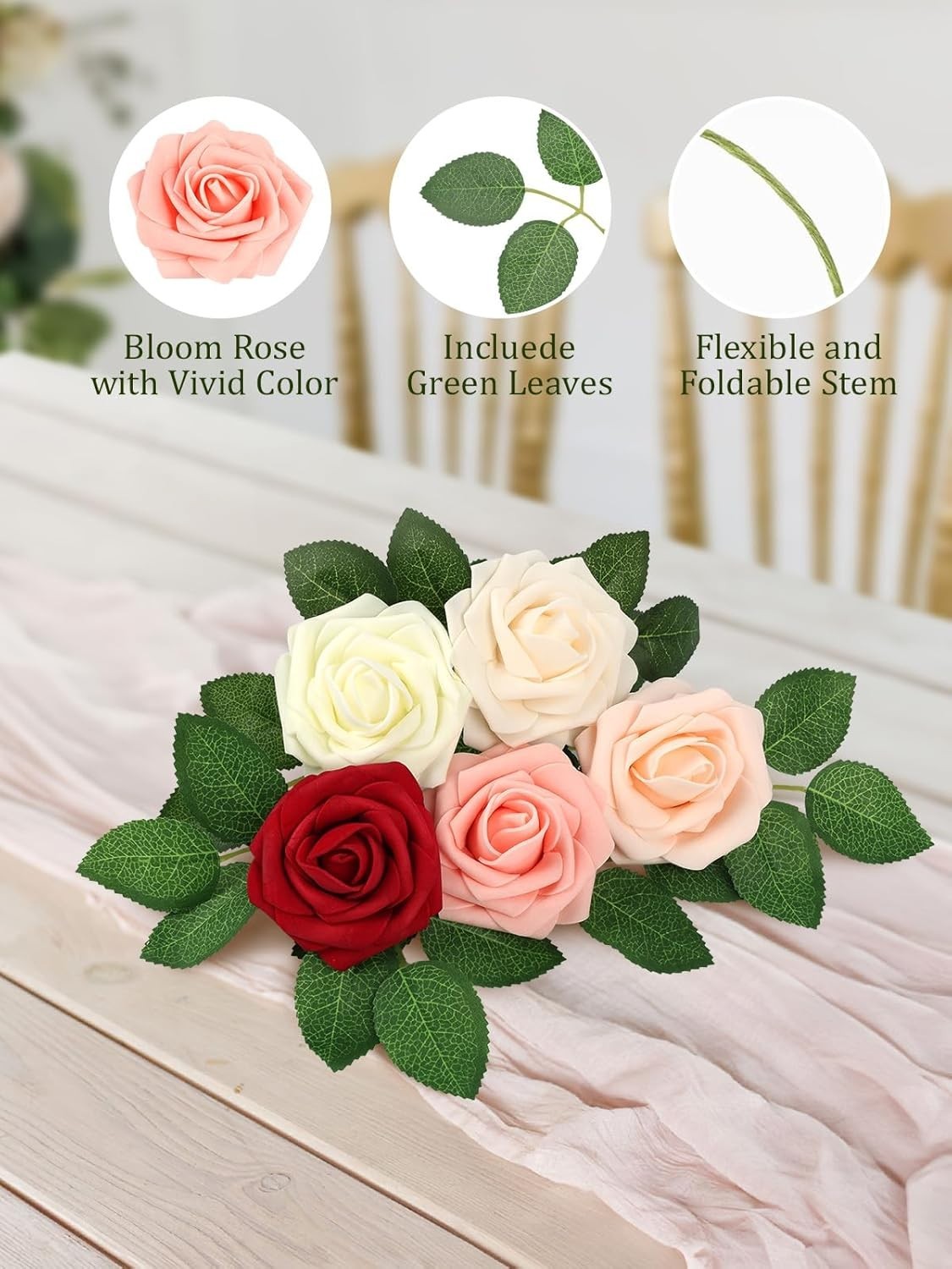 Artificial Roses for DIY Wedding Bouquet