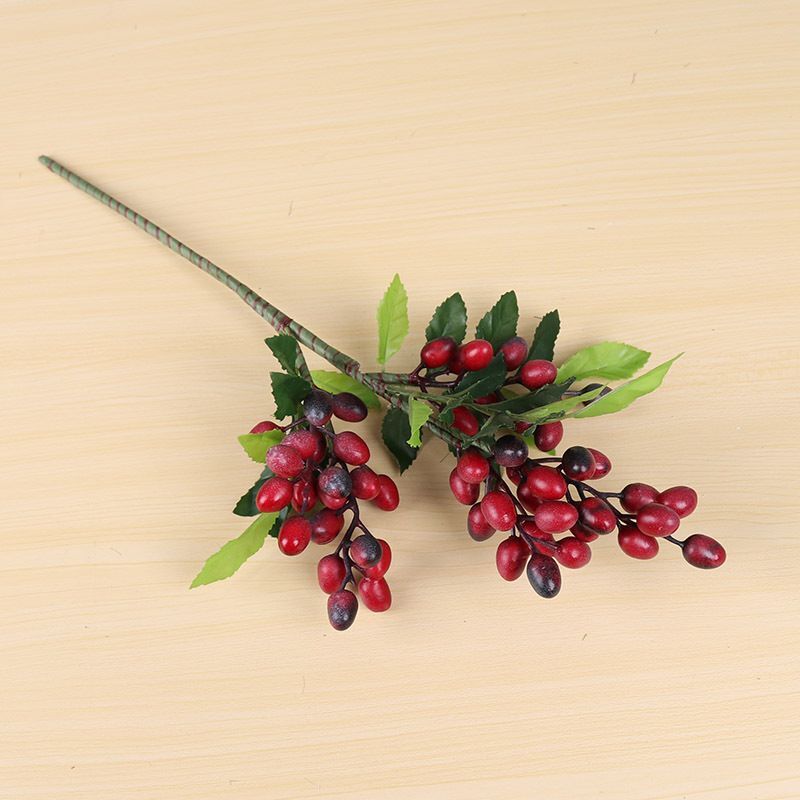 Black Fruit Berry Branch Flowers Wedding Home Party Decor Foam Artificial Flower