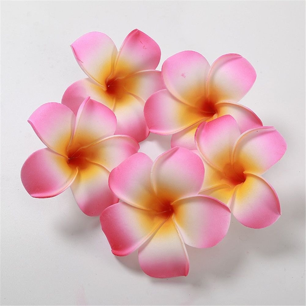 Hawaiian Fake Plumeria Foam Flower Heads Beach Wedding Home Party Decorations 10