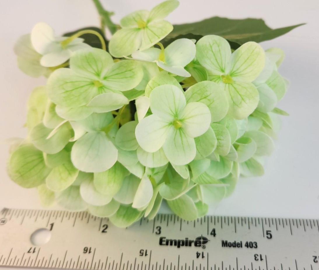 Light Green Hydrangea Stem Artificial Silk Flower Spring Wedding Decor