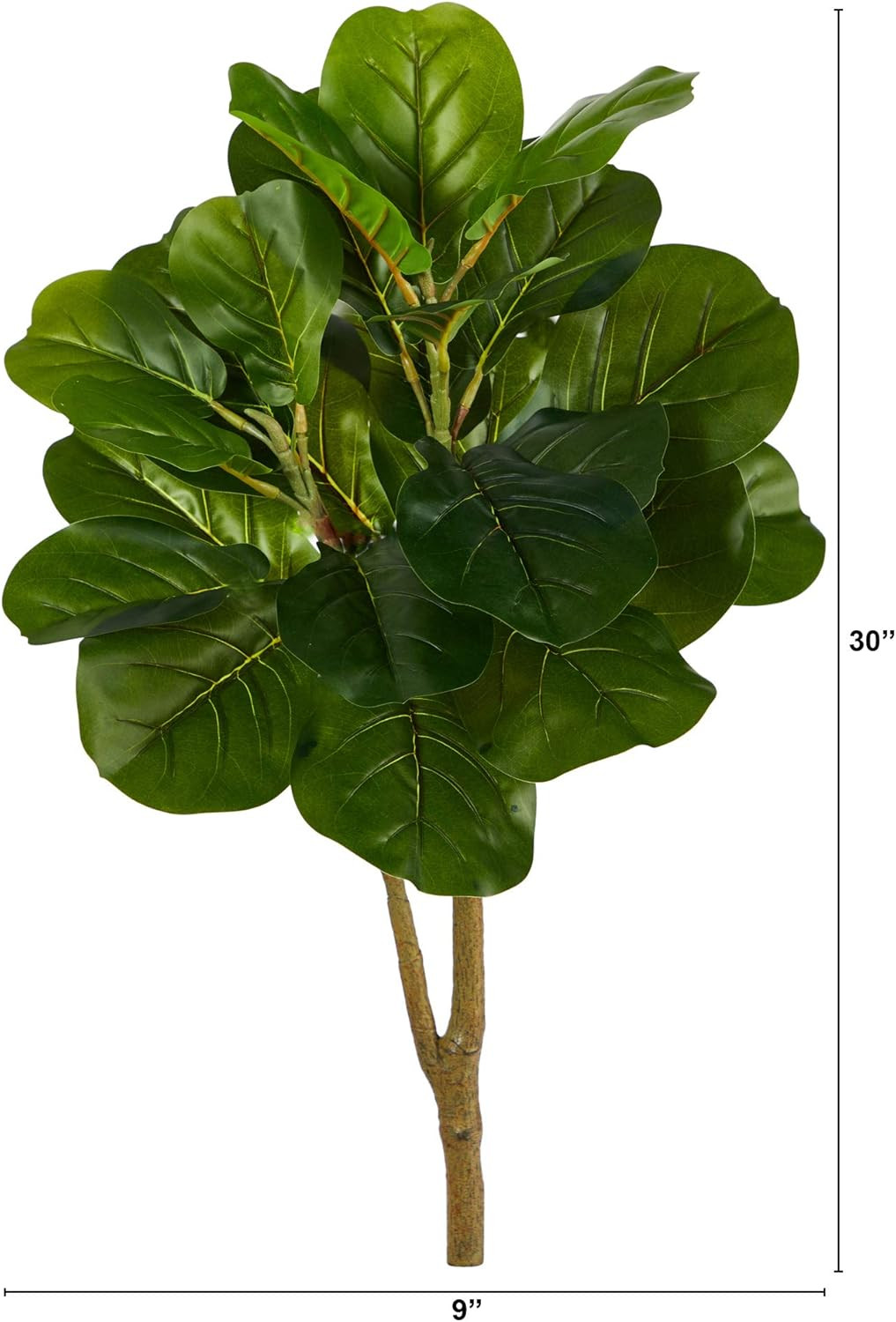 2.5Ft. Fiddle Leaf Fig Artificial Tree (No Pot)