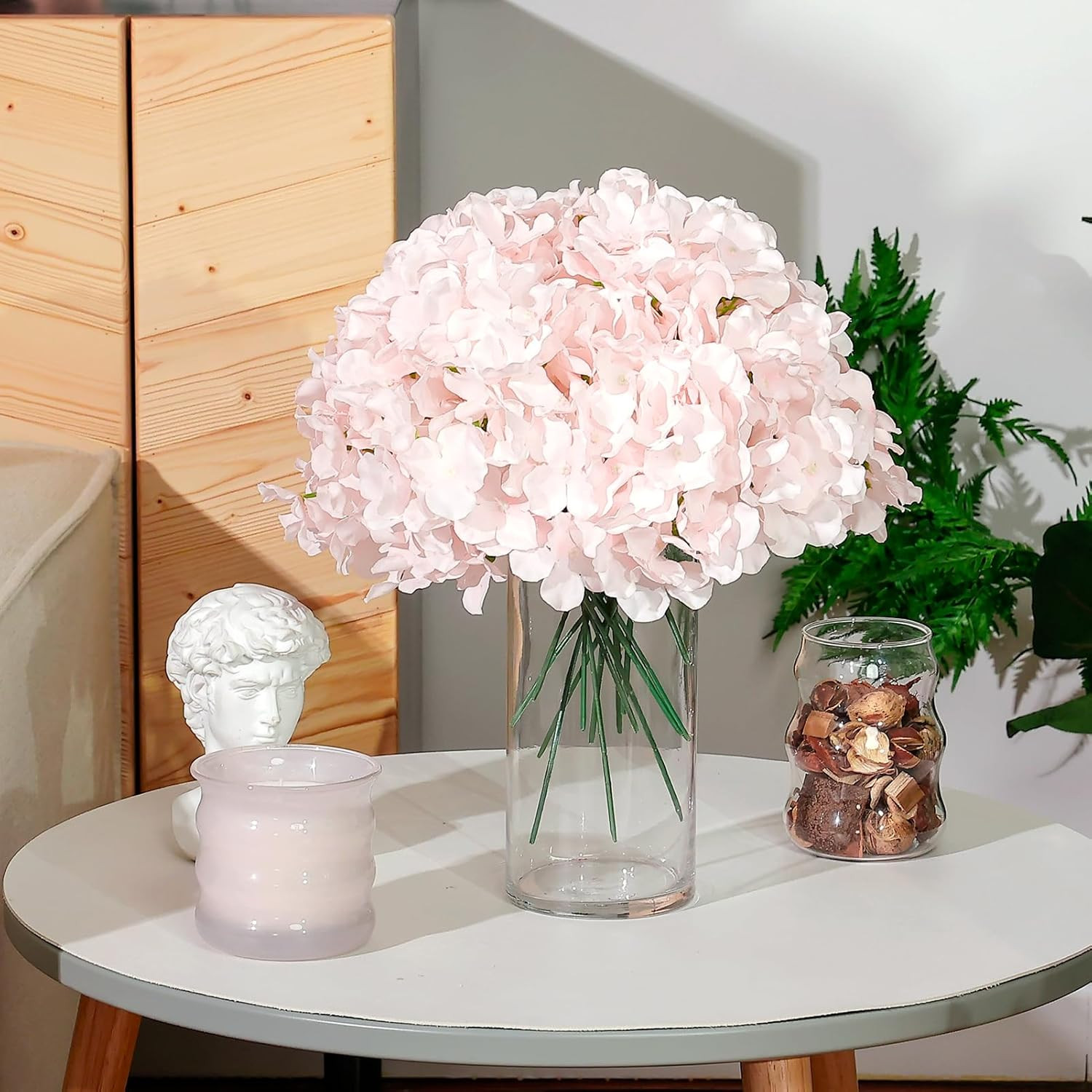 404PCS Pink Hydrangea Silk Flowers for Wedding, Home, Party Decor