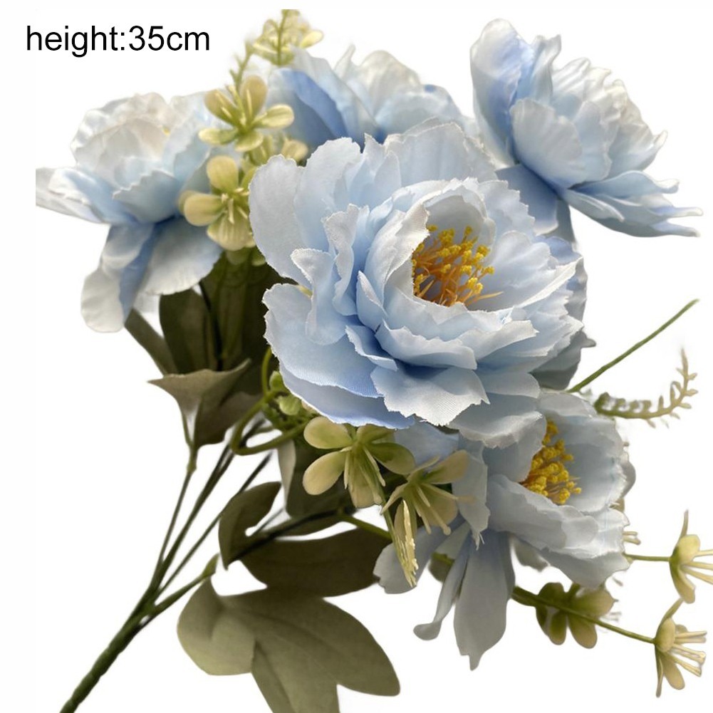Silk Peony Bouquet for Living Room Decoration Elegant Floral Arrangement