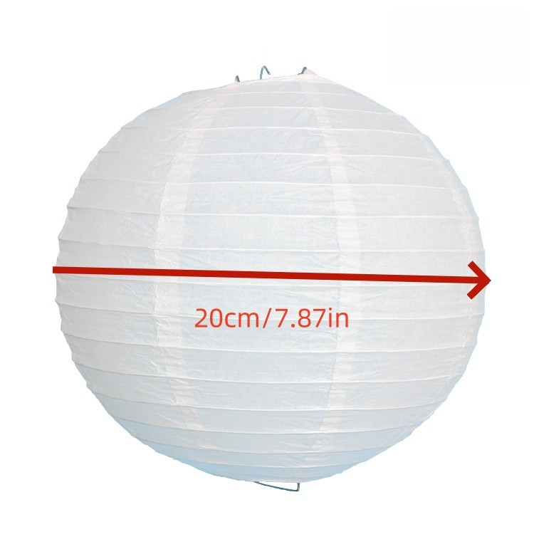 2Pcs/Set White Chinese Paper Lantern Papier Lampion Boule Wedding Hanging Decor