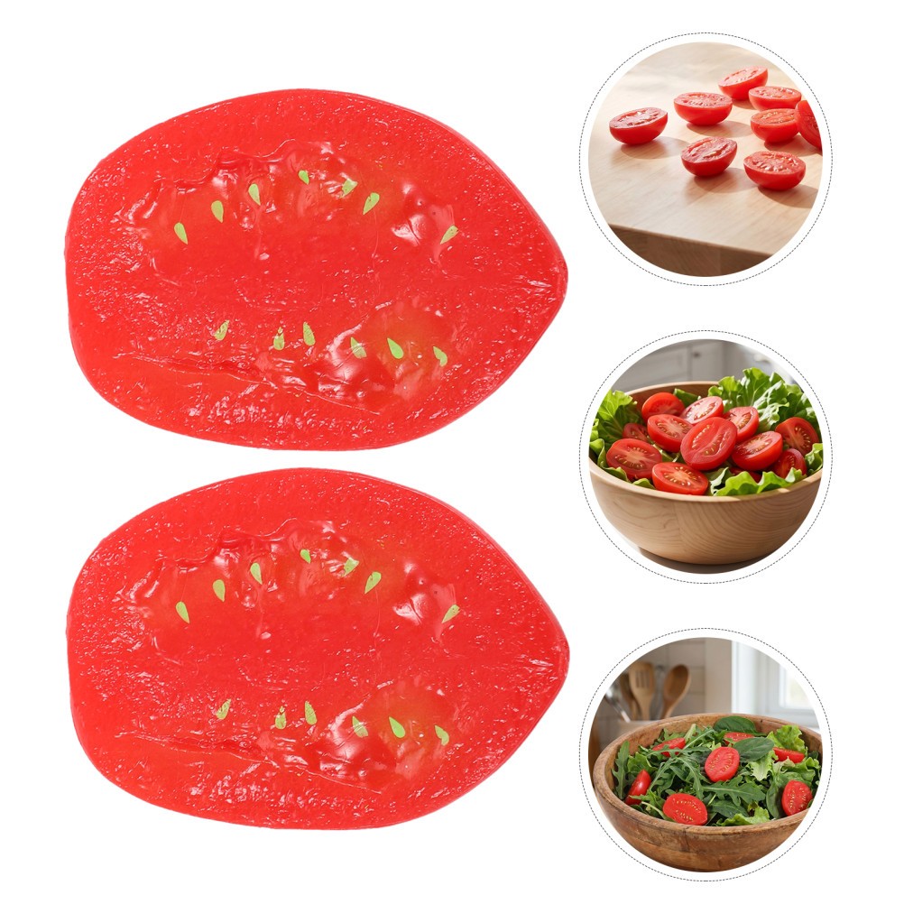 12Pcs Reusable Artificial Cherry Tomato Models Red PVC for Kitchen Display Decor