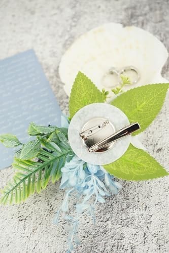 Light Blue Corsage and Boutonniere Set for Wedding Prom Artificial Rose Flow