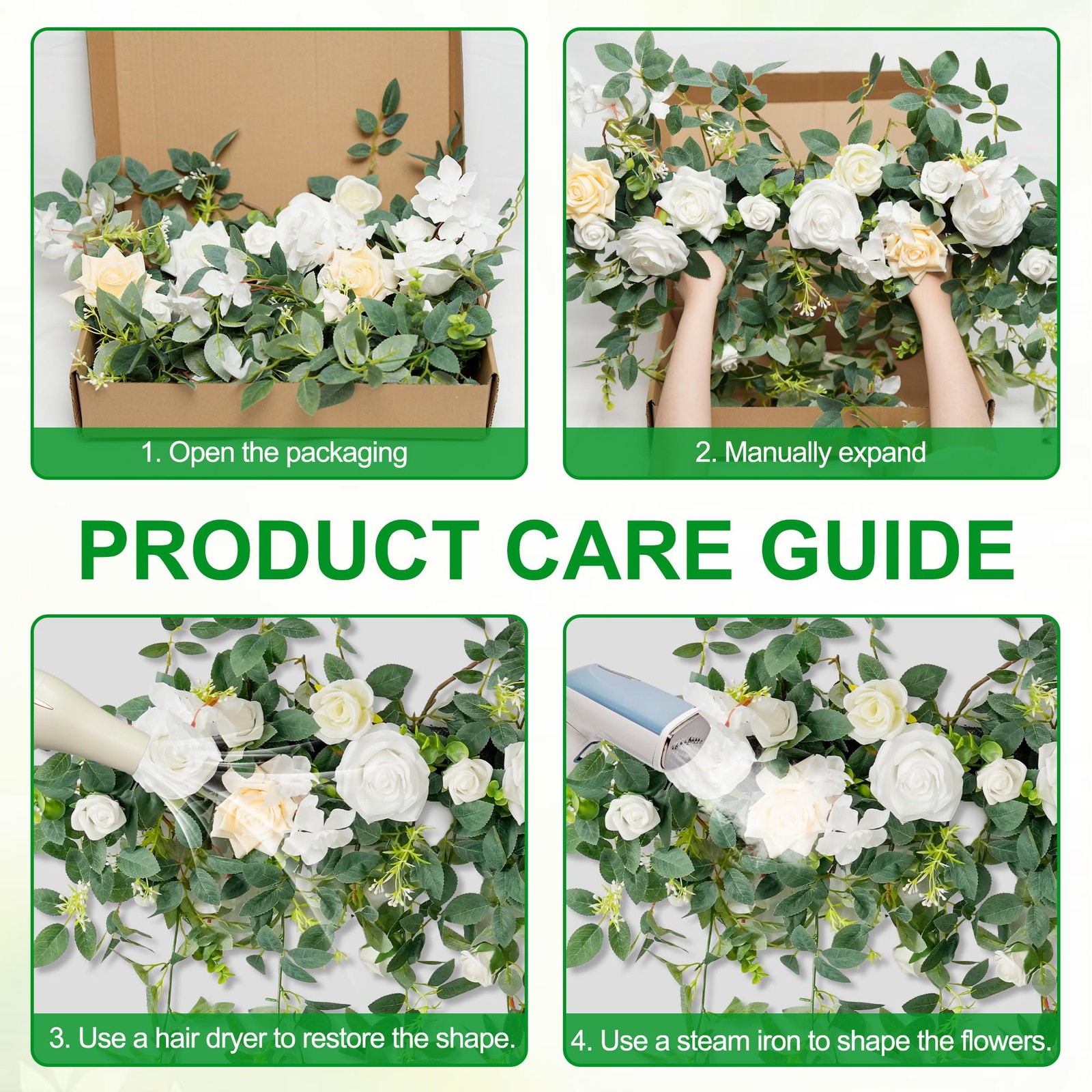 Wedding Arch Flowers，Floral Decor Hanging Artificial Flowers for Decoration F…
