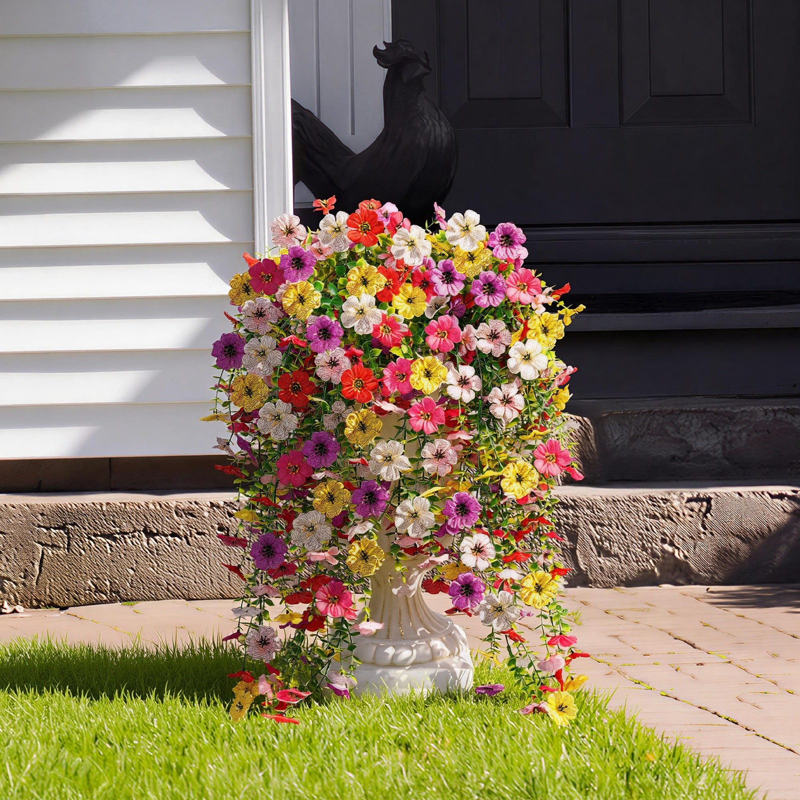 AGIRL 6 Bundles Artificial Flowers for Spring Decoration,Faux Plants for Outd…