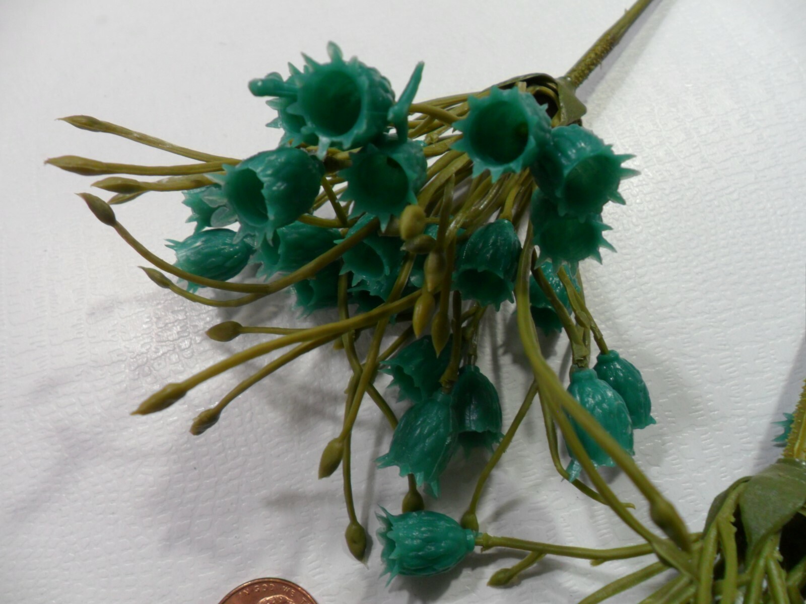 Vintage Plastic Bell Flower Bunches – Turquoise