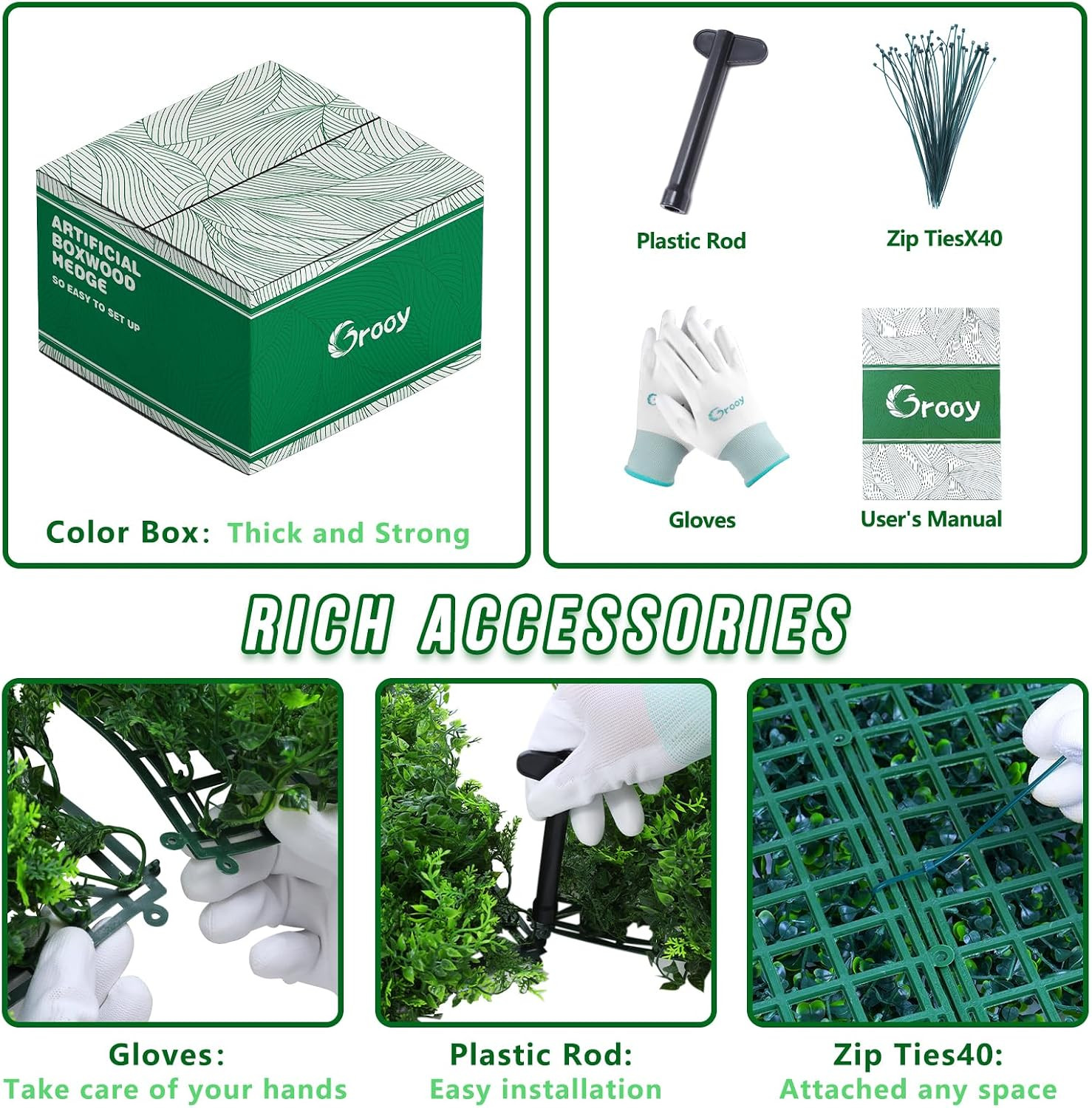 20″X20″ Artificial Hedge Grass Wall, 8PCS Boxwood Panels, Greenery Backdrop Panl