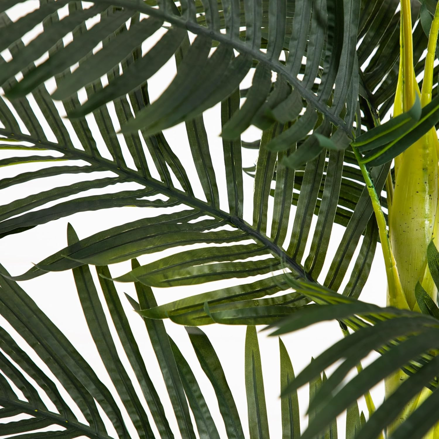 8FT Artificial Golden Cane Palm Tree with Realistic Trunks & Leaves