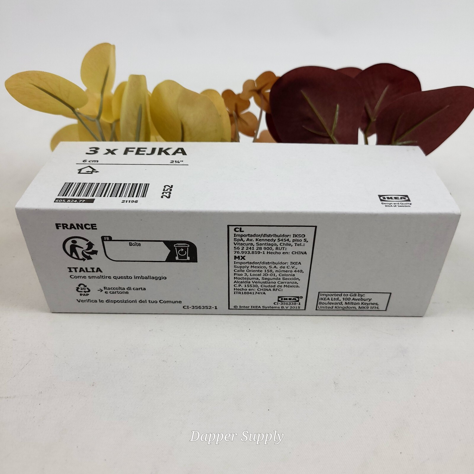 Ikea Fejka 3 Artificial Potted Plants Dried Style 5.5″ with Pot Flower Mix