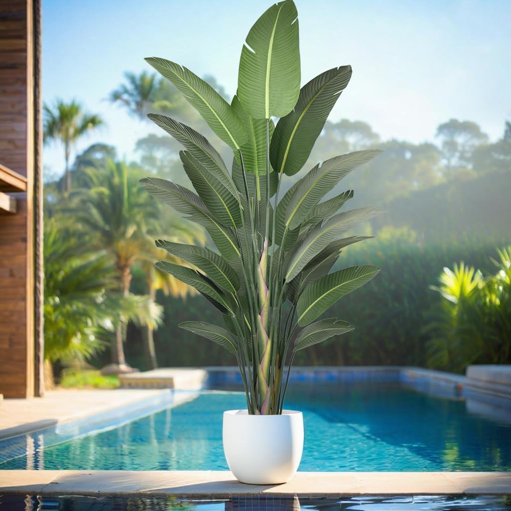 9FT Artificial Bird of Paradise Tree with 25 Trunks for Home Decor