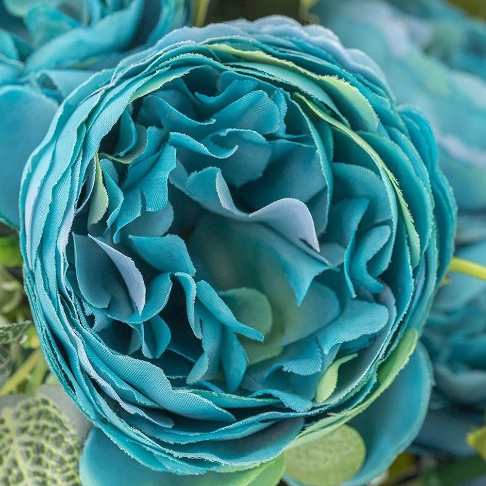 5 Head Persian Peony Silk Flowers Wedding Home Decor Fake Roses Bouquet