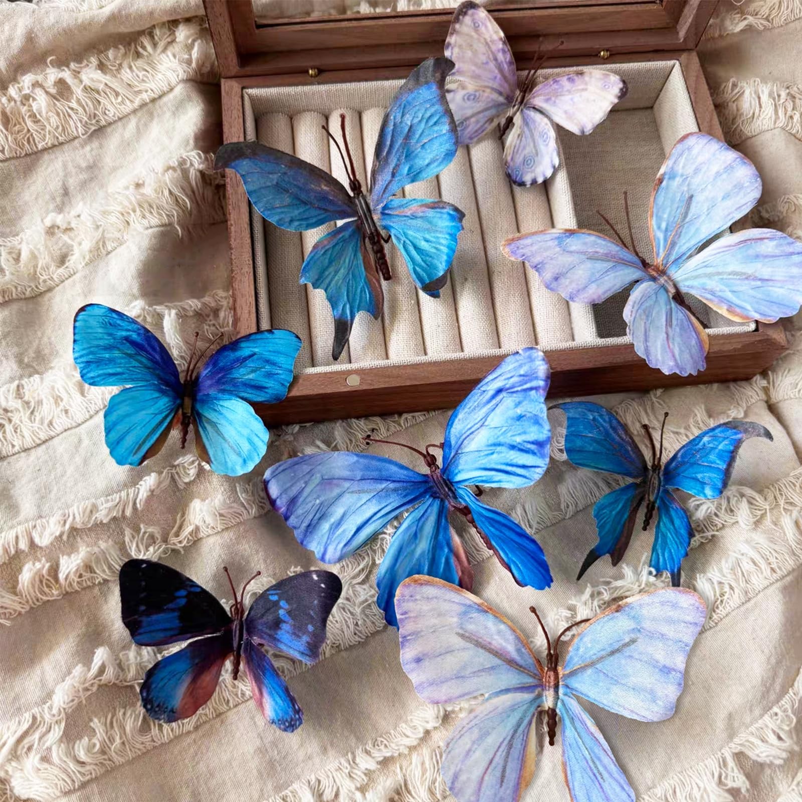 Artificial Butterfly, 3D Artificial Butterfly Clips,Silk Floral Butterflies, …