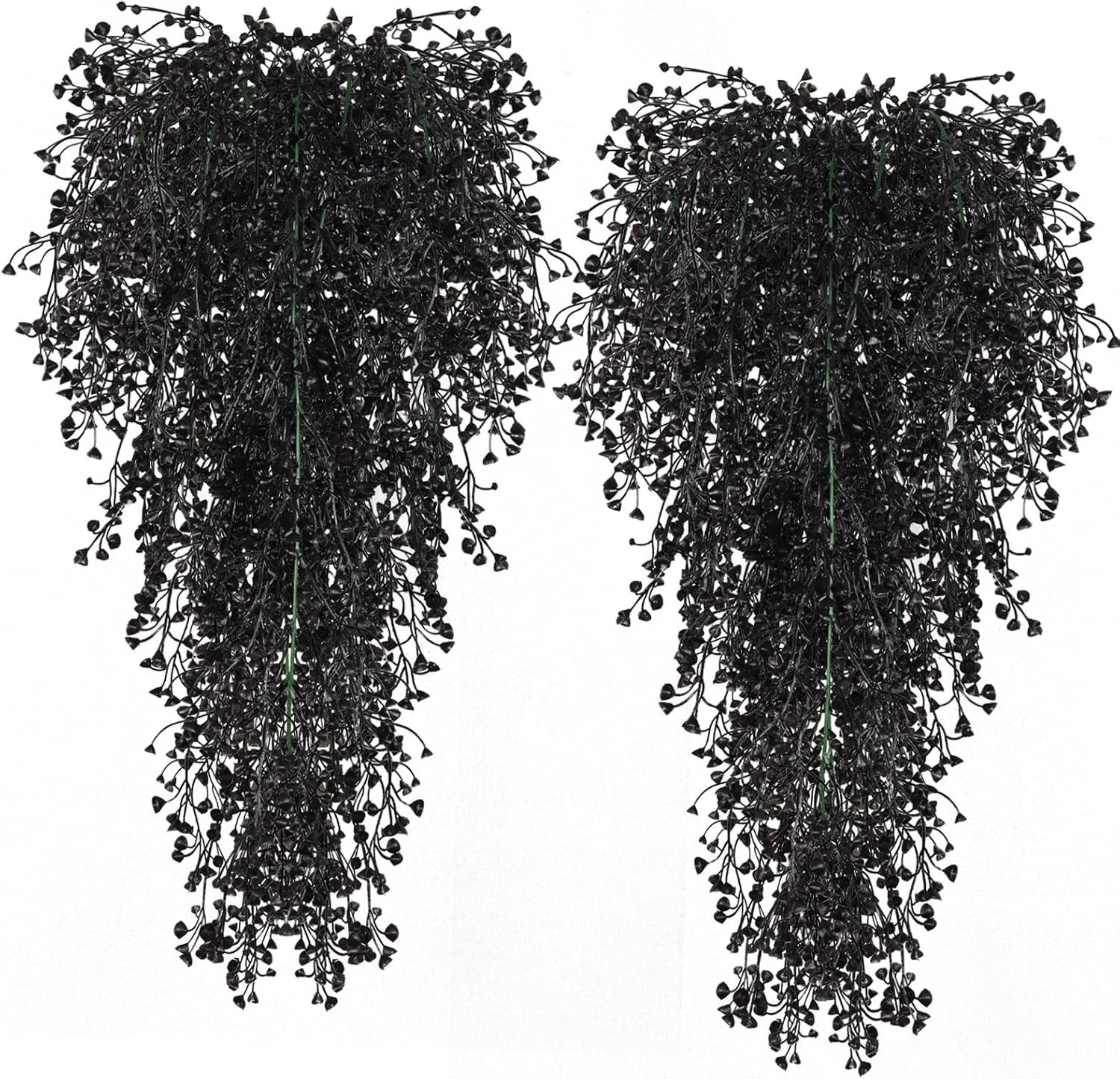 RECUTMS Artificial Hanging Plants Indoor 4 Pcs Ferns 4p-black