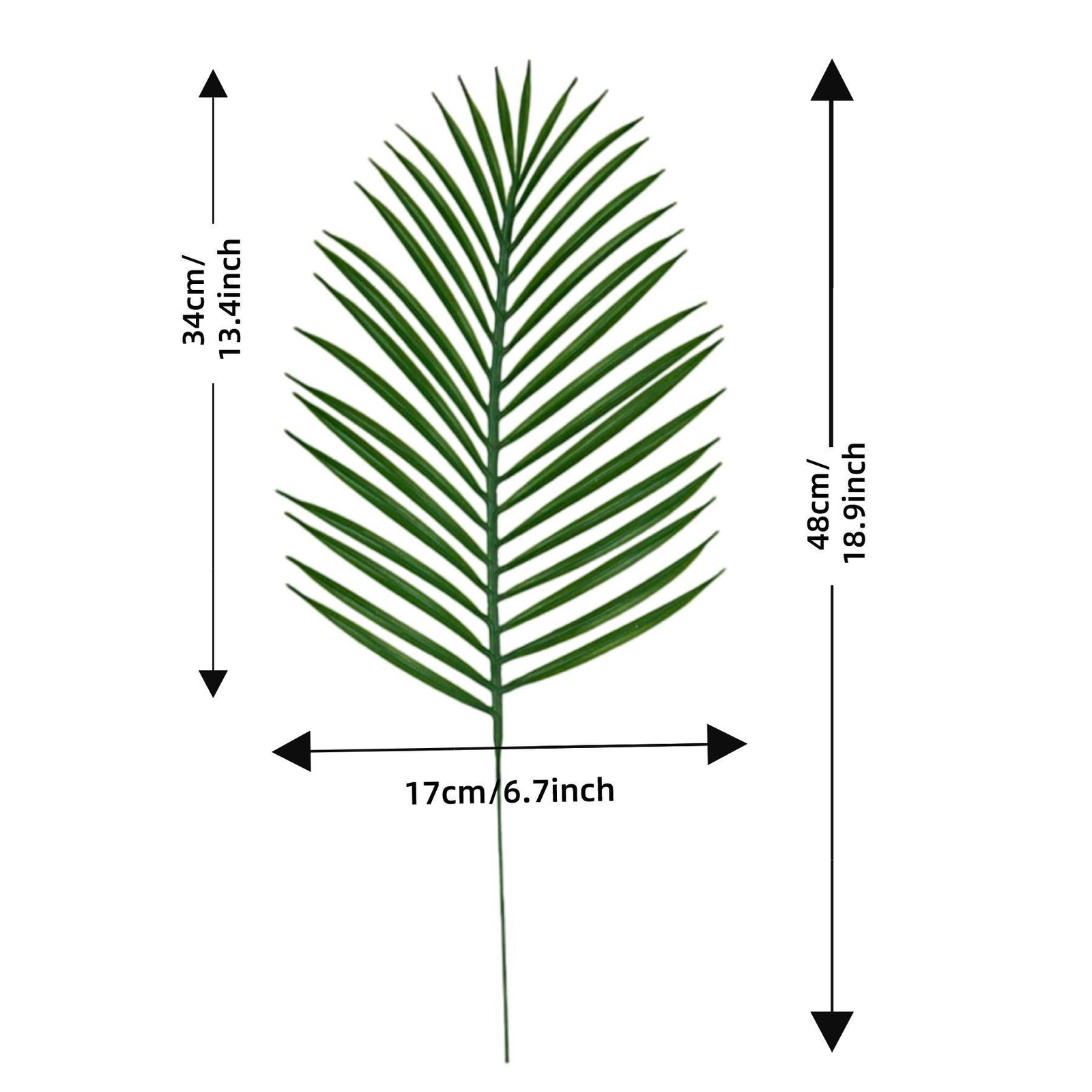 5PCS Gold Artificial Palm Leaves Tropical Faux Plants Home Wedding Vase Decor