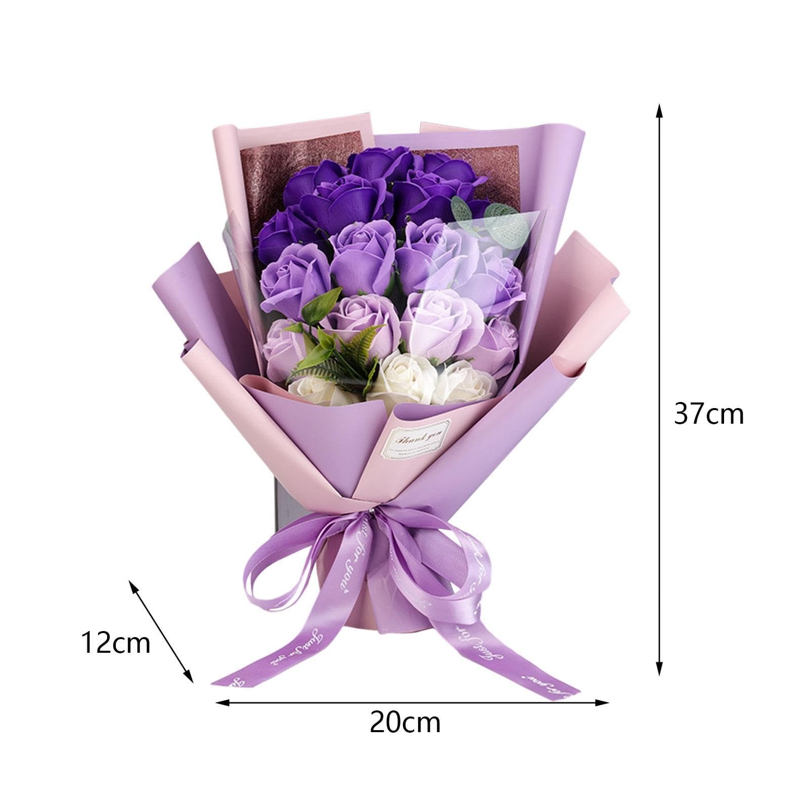 Roses Bouquet Artificial Flower – Preserved Red Rose Flowers with Love Neckla…