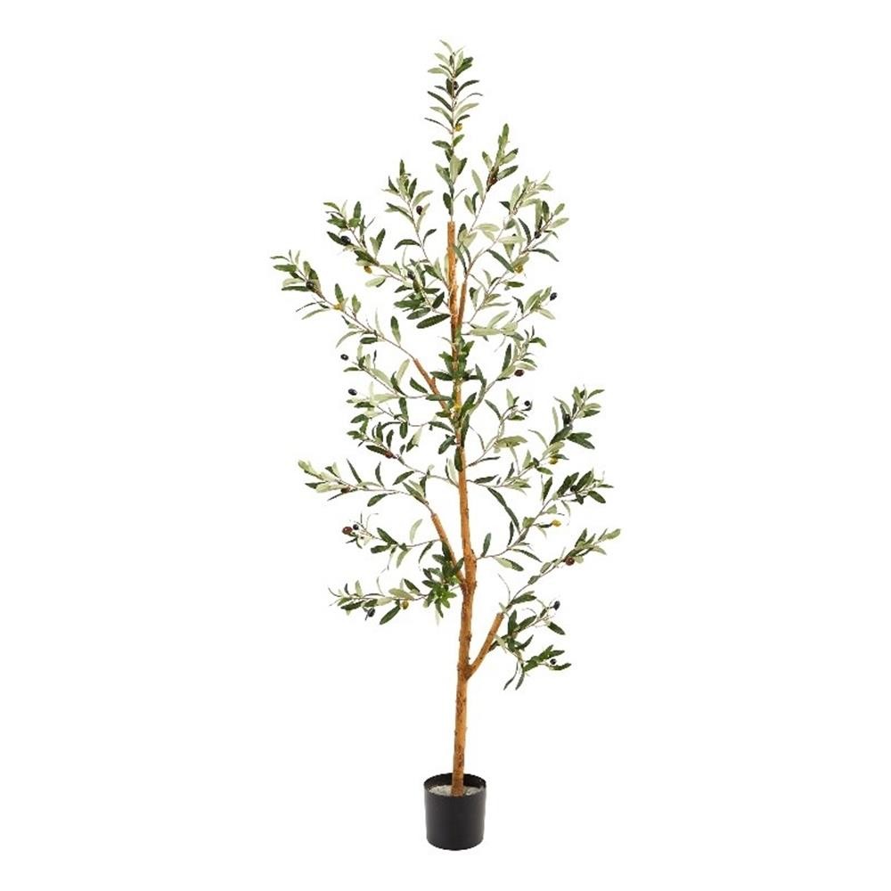 Nearly Natural 4.5ft Olive Artificial Tree in Green