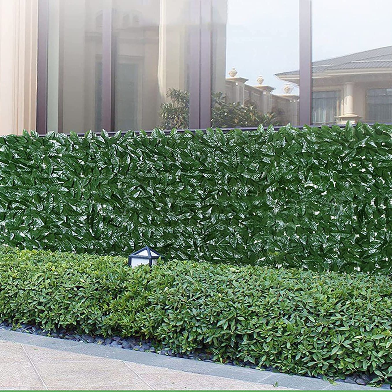 Artificial Leaf Fence Panels Fake Leaves Panel Office Garden Wall Balcony Decor