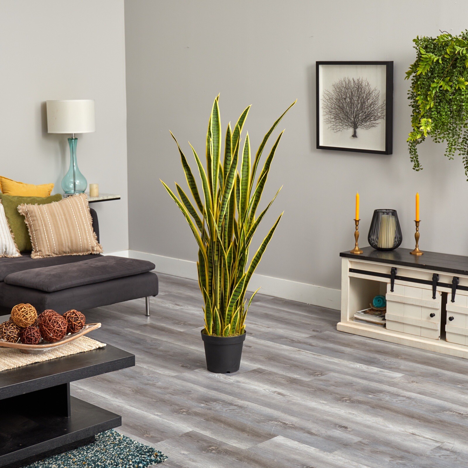 5’ Artificial Sansevieria Snake Plant Indoor/Outdoor Home Decor. Retail $332