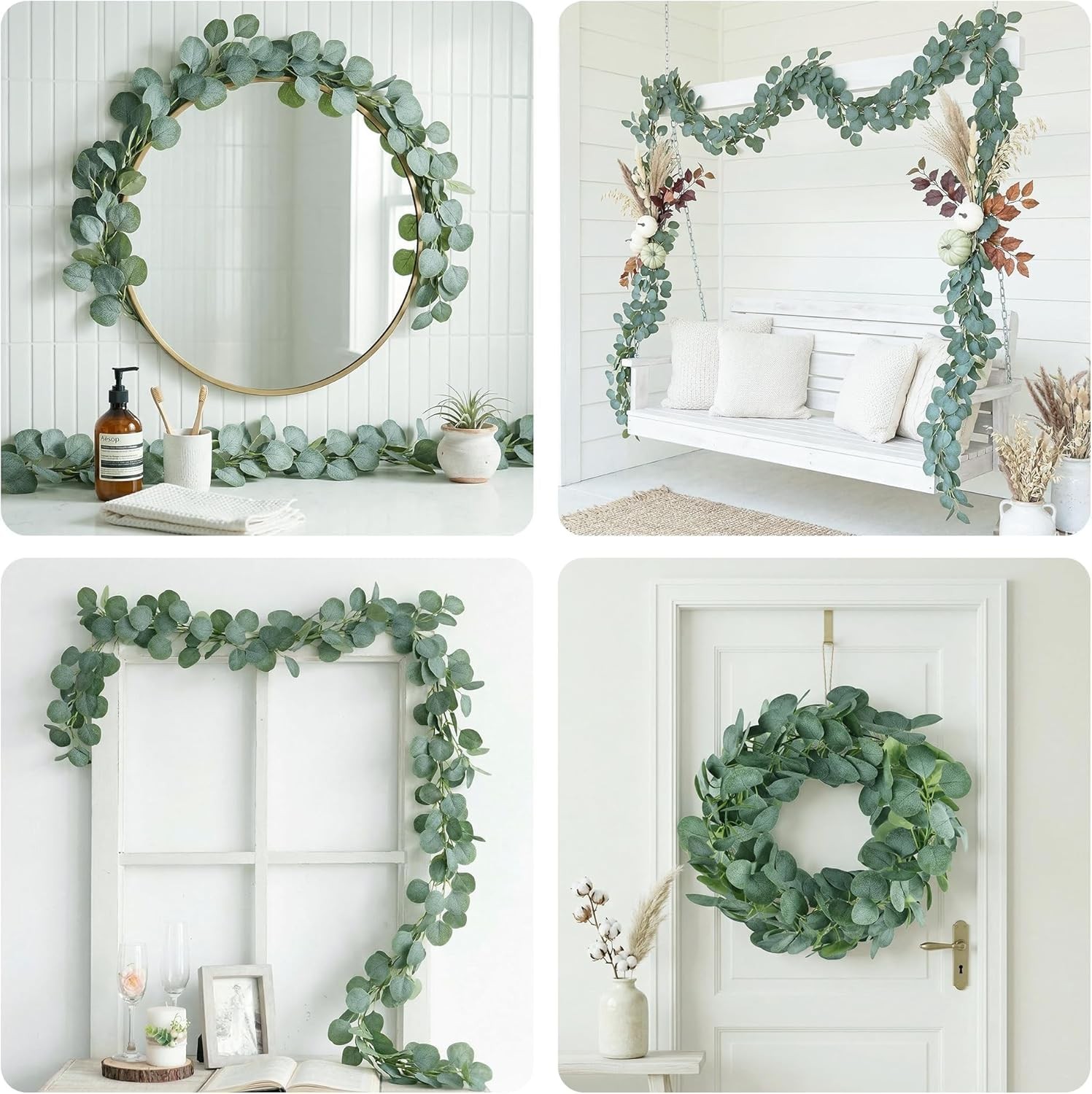 Anyfire 2 Pack 12ft Eucalyptus Garland