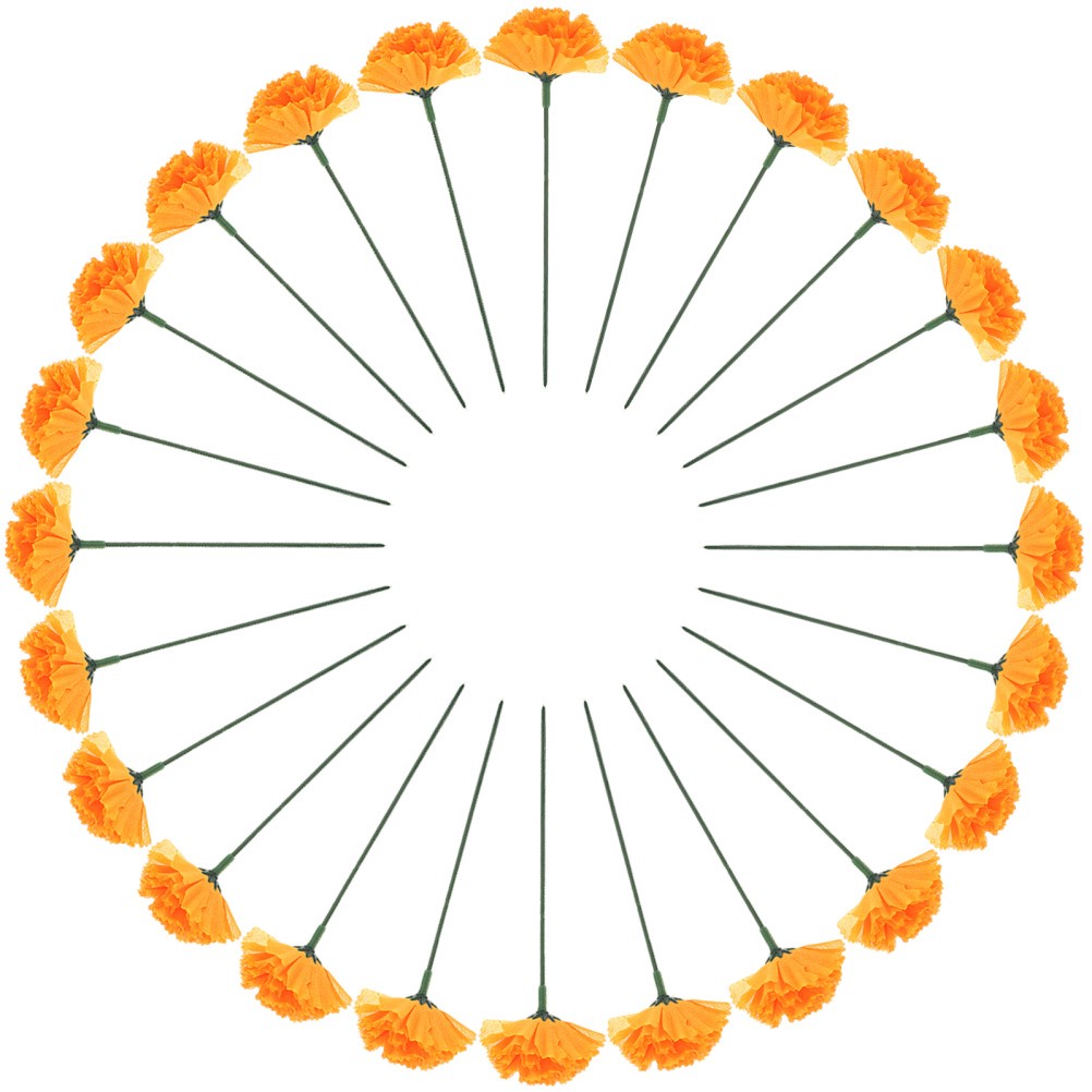 Artificial Marigold Flowers Decoration for Pooja Set Faux Garland