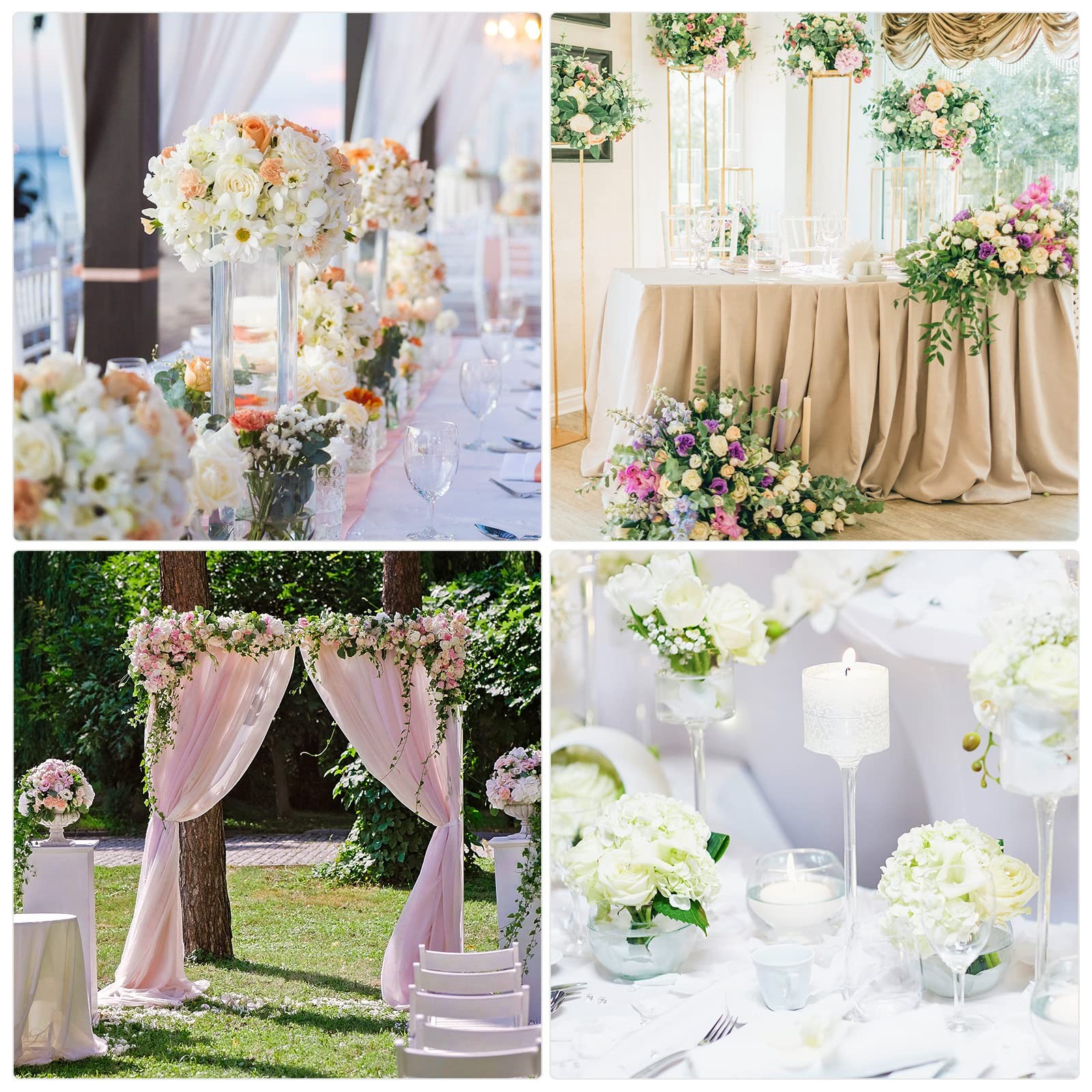 100 PCS Ivory Artificial Foam Rose Flower Faux Bouquet Wedding Fake Rose