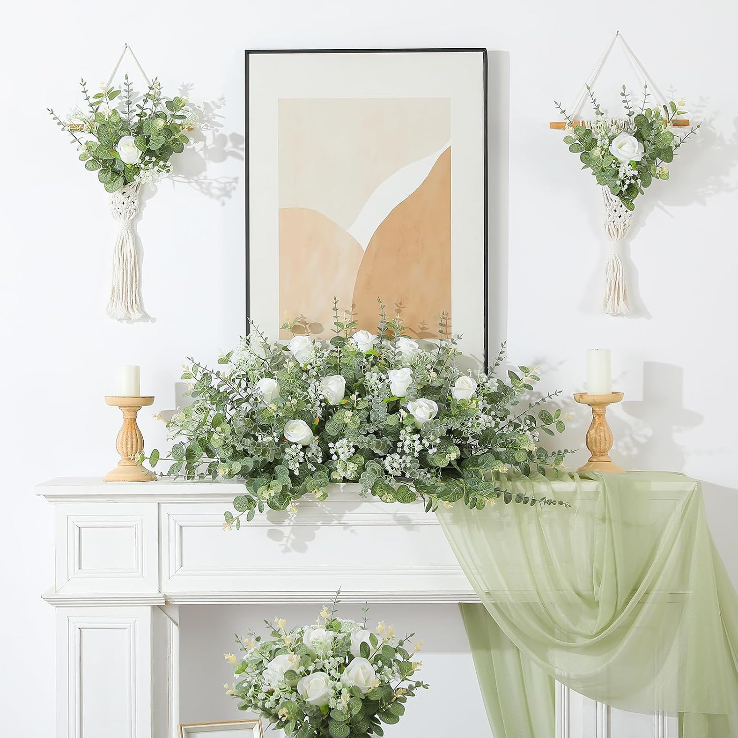 120 Pcs Mixed Eucalyptus Leaves Stems for Wedding & Home Decor