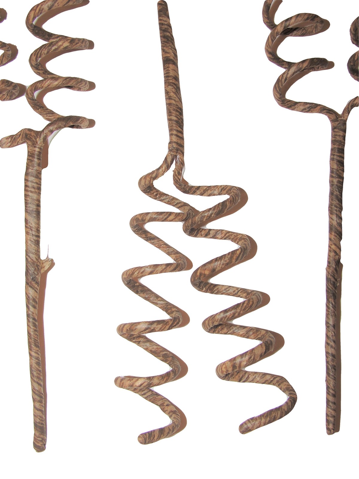 Brown Spiral Twig Stem Wire Pick, 3 Pack, Bouquets, Boutonniere, vase, Floral…