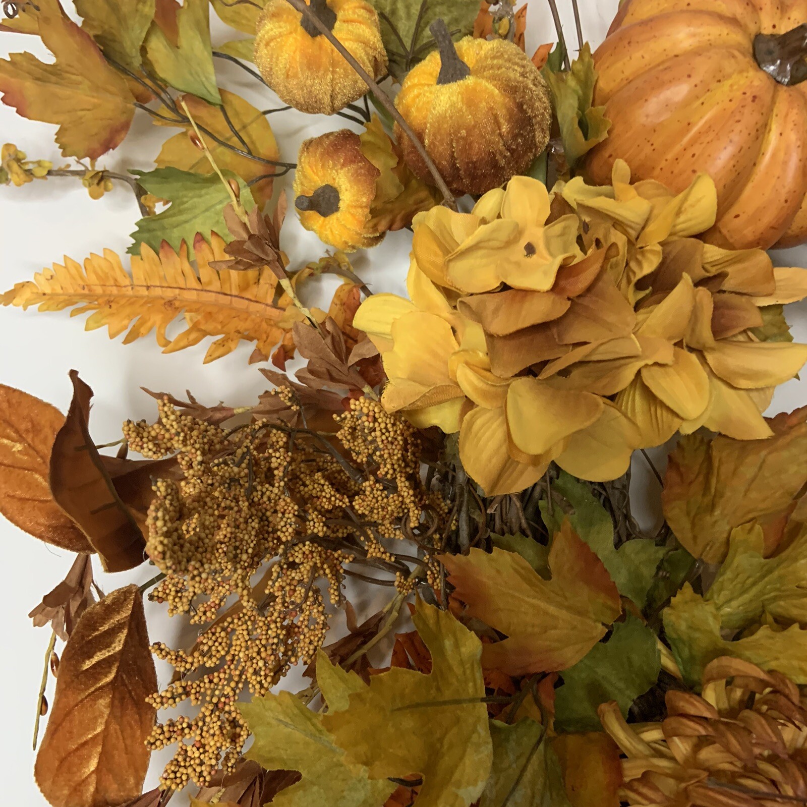 New Designer Fall Golden Yellow Orange Autumn Door Wall Wreath Fall Home Decor
