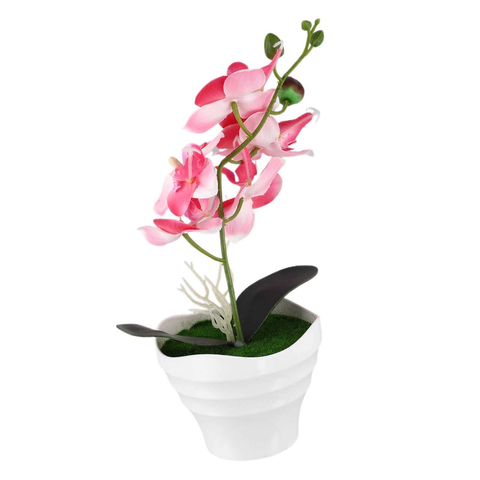 Artificial Butterfly Orchid Flower Plants In Pot Fake Home Wedding Party Decor