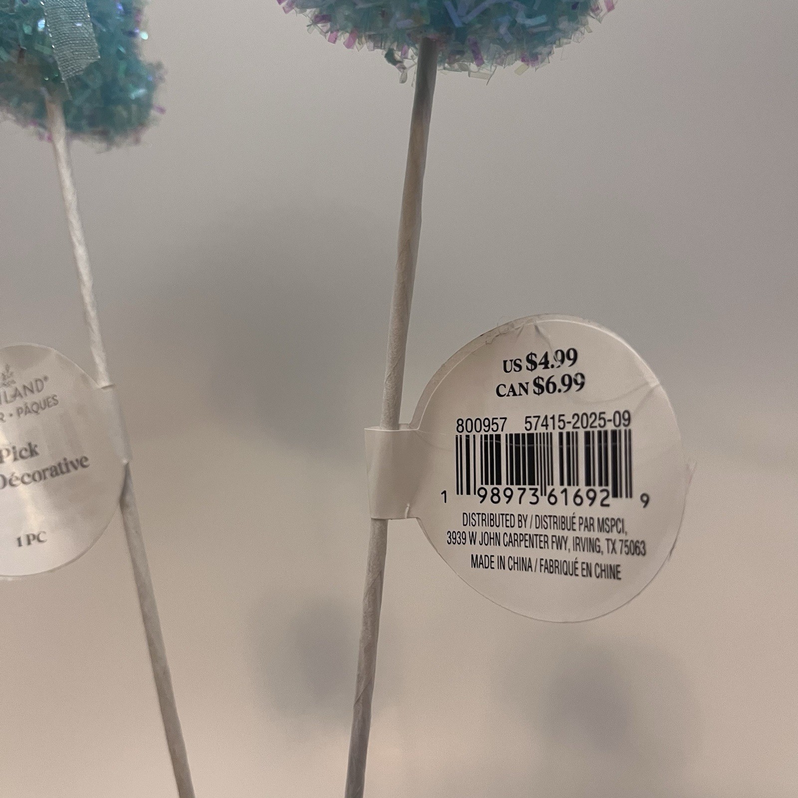 Blue Bunny Easter Mini Picks Pack Of 2 – NEW w/ Tags