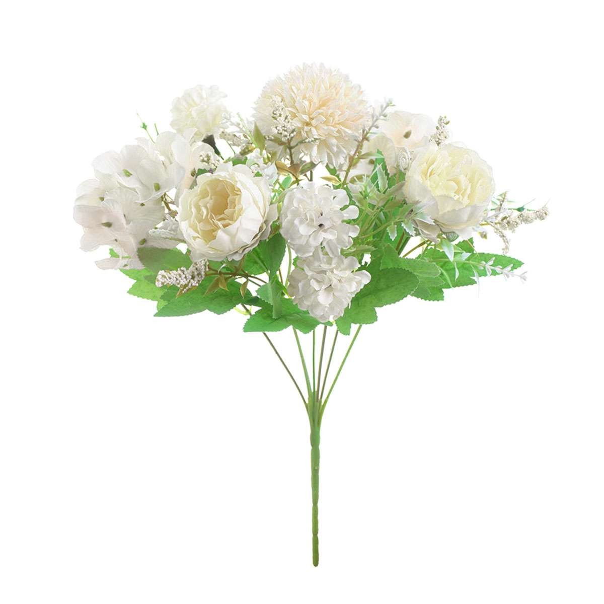 4pcs Silk Peony Artificial Hydrangea Flowers Bouquet Party Wedding Home Decor