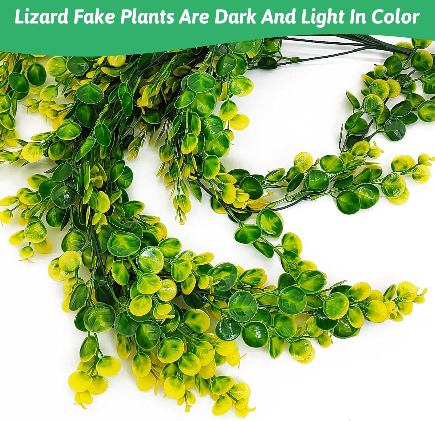 Reptile Plants Hanging Terrarium Plants Artificial Leaves Habitat Decorations wi